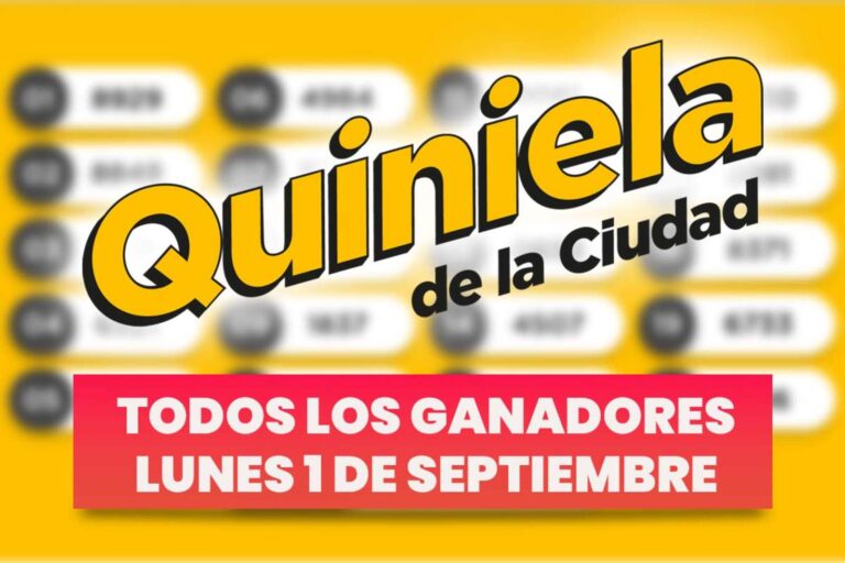 Quiniela Nacional: todos los números ganadores del lunes 1 de septiembre