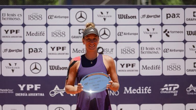 Tenis: Victoria Bosio luchó pero no pudo con la siciliana Spiteri en el W50 de Buenos Aires