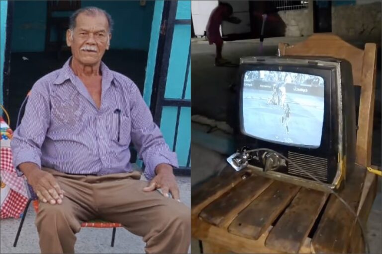 Es venezolano y se volvió viral por ver el WBC en una TV antigua: el gesto que lo hizo celebrar en grande