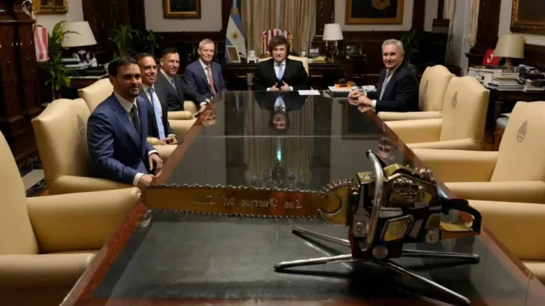 Javier Milei y Peter Thiel reunidos en Casa Rosada