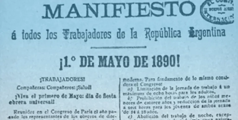 Portada del libro "El 1° de Mayo en la Argentina. Una visión federal a 140 años de los Mártires de Chicago"