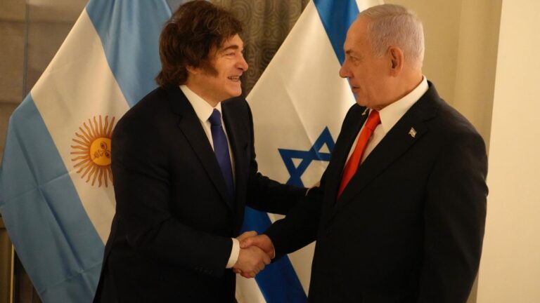 El presidente Javier Milei en un acto oficial.