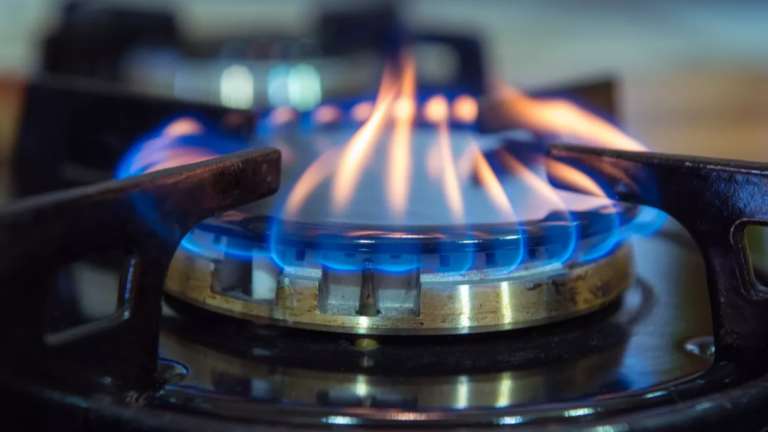 Gasista revisando un calefactor a gas en un hogar de Santa Fe