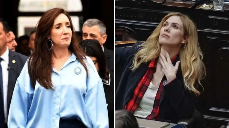 Fotografía de Victoria Villarruel y Lilia Lemoine en sus respectivos ámbitos políticos.