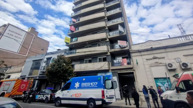 Obra en construcción en Córdoba 2974, barrio Lourdes, donde ocurrió el accidente laboral